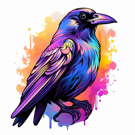 4K Crow Clipart in Pastel Colors Art Style: Vector & SVG – IMAGELLA