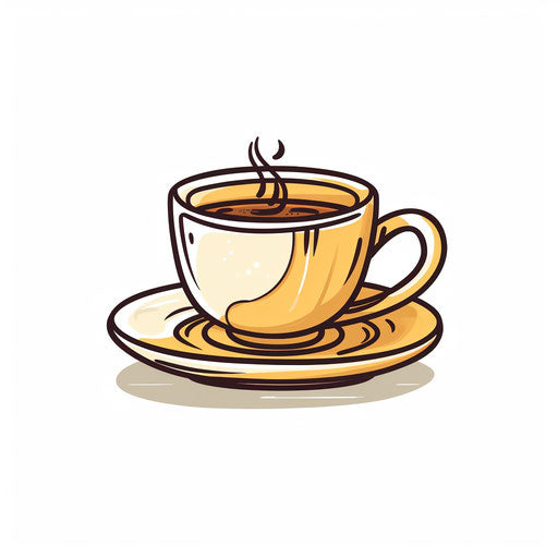 Teacup Clipart in Minimalist Art Style Art: High-Res 4K Vector