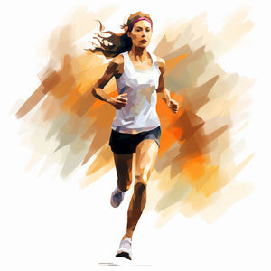 Jogging Clipart in Impressionistic Art Style Artwork: Vector, PNG, 4K