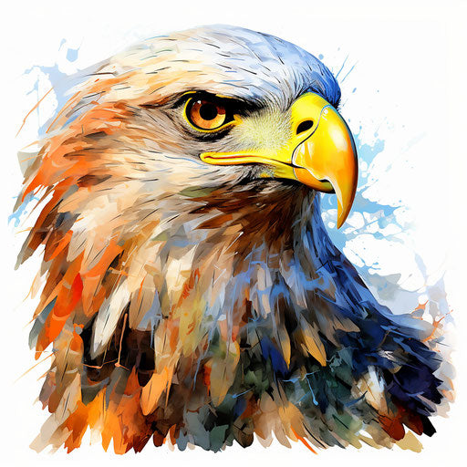 Eagle Clipart in Impressionistic Art Style Artwork: 4K Vector & PNG ...