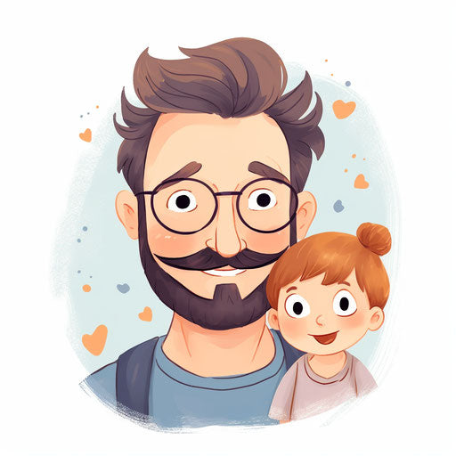 4K Vector Dad Clipart in Pastel Colors Art Style – IMAGELLA