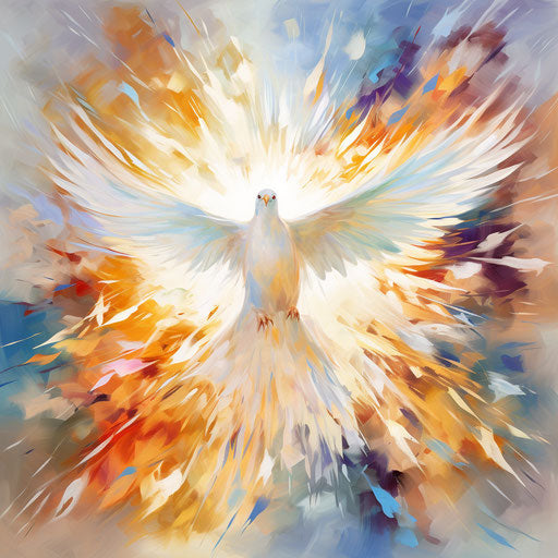 Holy Spirit Clipart in Impressionistic Art Style: 4K Vector Clipart