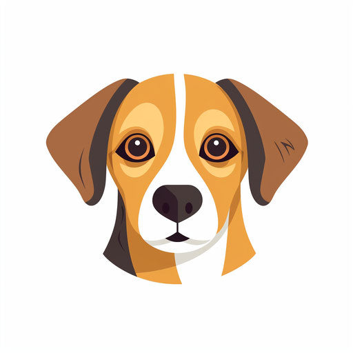 Cute Dog Clipart in Minimalist Art Style: Vector ARt, 4K, EPS, PNG ...