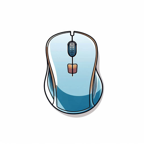 Computer Mouse Image in Minimalist Art Style: Vector Clipart in 4K ...