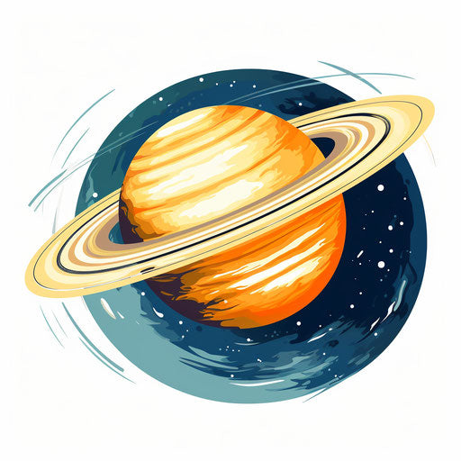 4K Saturn Clipart in Oil Painting Style: Vector & SVG – IMAGELLA