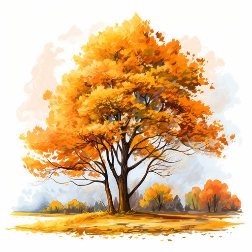 Autumn Clipart in Oil Painting Style: Vector & 4K
