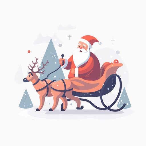 Sleigh Clipart in Minimalist Art Style Vector Art: EPS, SVG, 4K – IMAGELLA