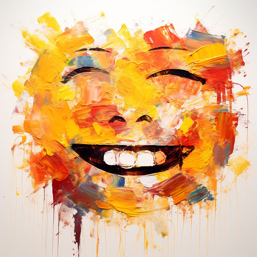 Impressionistic Art Styled Happy Face Graphics: 4K Vector Art