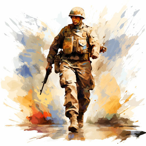 Soldier Clipart: 4K & Vector in Impressionistic Art Style – IMAGELLA