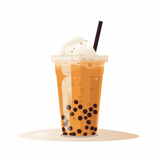 4K Vector Bubble Tea Clipart in Minimalist Art Style – IMAGELLA