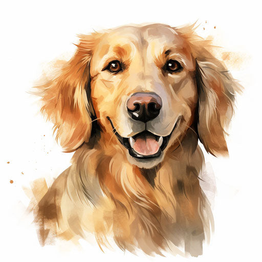 4K & Vector Dog Clipart in Oil Painting Style
