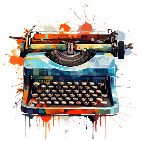 4K Typewriter Clipart in Oil Painting Style: Vector & SVG – IMAGELLA