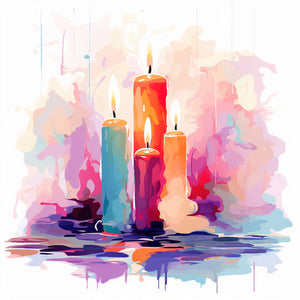 Advent Clipart in Impressionistic Art Style: 4K Vector Clipart