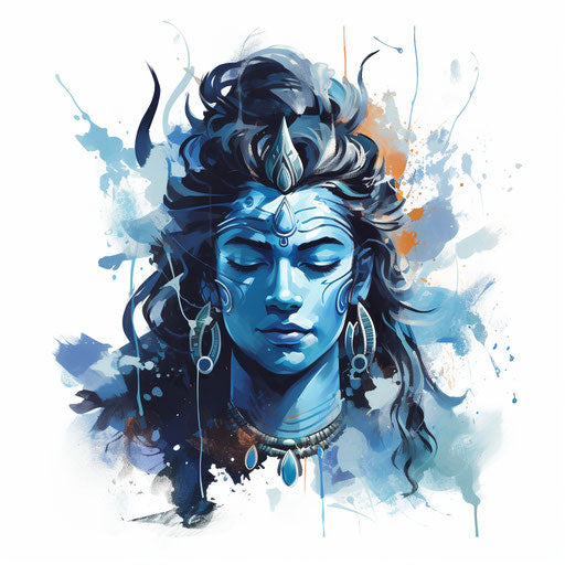 High-Res Shiva Clipart in Impressionistic Art Style Art: 4K & Vector ...