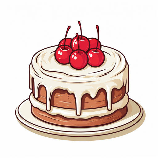 Cake Clipart in Minimalist Art Style: HD Vector & 4K – IMAGELLA