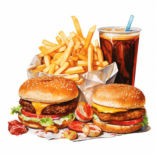 4K Junk Food Clipart in Oil Painting Style: Vector & SVG – IMAGELLA