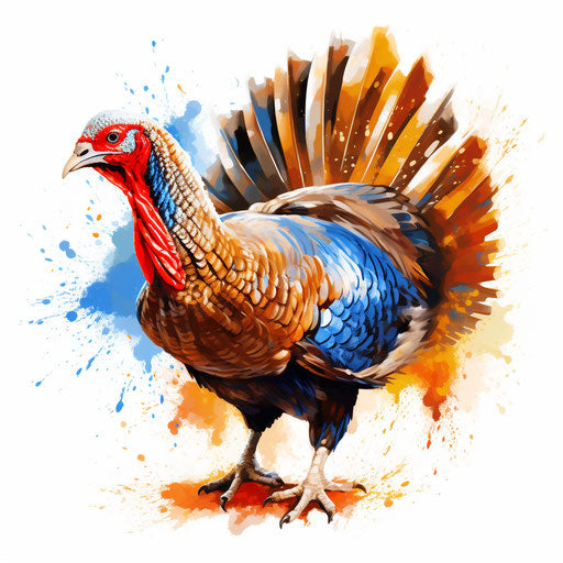 Turkey Clipart in Oil Painting Style: 4K Vector Clipart – IMAGELLA