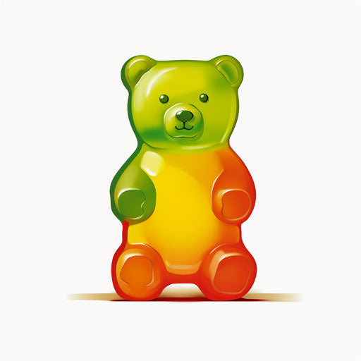 Gummy Bear Clipart in Minimalist Art Style Artwork: High-Res 4K ...