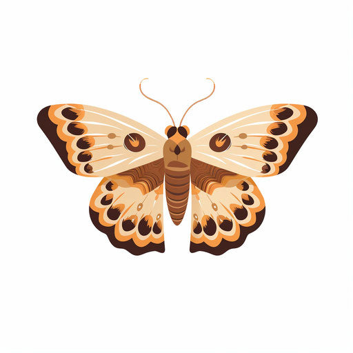 Moth Clipart in Minimalist Art Style: Vector ARt, 4K, EPS, PNG – IMAGELLA