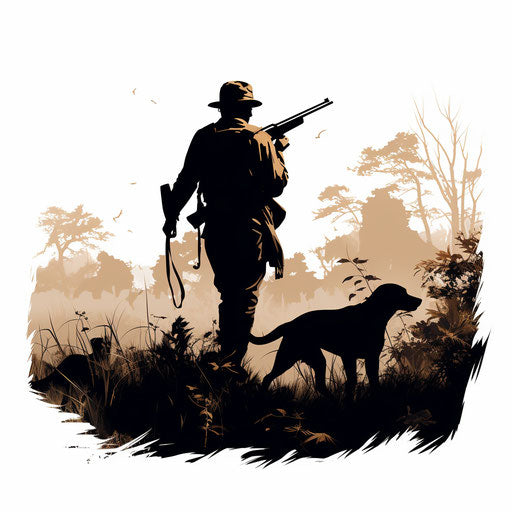 Hunting Clipart in Chiaroscuro Art Style: 4K & Vector