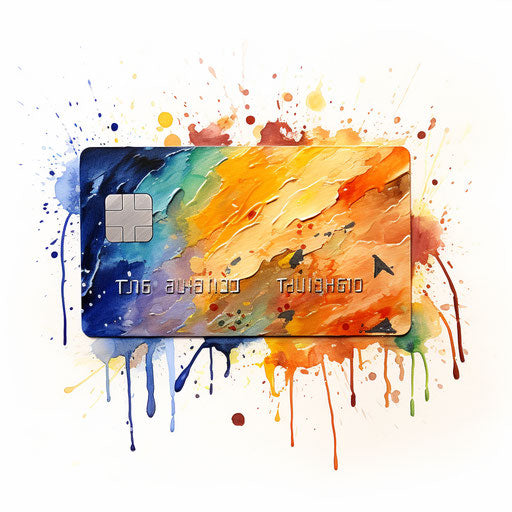 High-Res Credit Card Clipart in Oil Painting Style Art: 4K & Vector