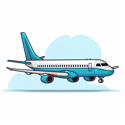 Plane Clipart in Minimalist Art Style Artwork: 4K Vector & PNG – IMAGELLA