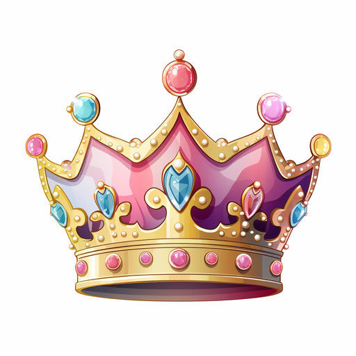 King Crown Clipart in Pastel Colors Art Style Illustration: 4K Vector ...