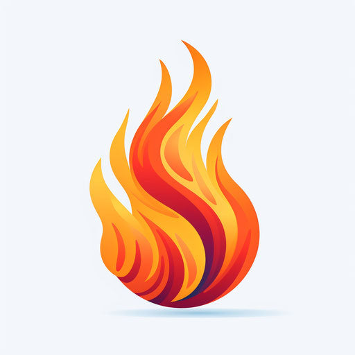 Vector & 4K Fire Png Clipart in Minimalist Art Style