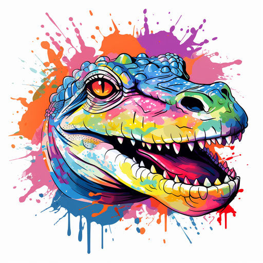 Crocodile Clipart in Pastel Colors Art Style: High-Res Vector & 4K ...