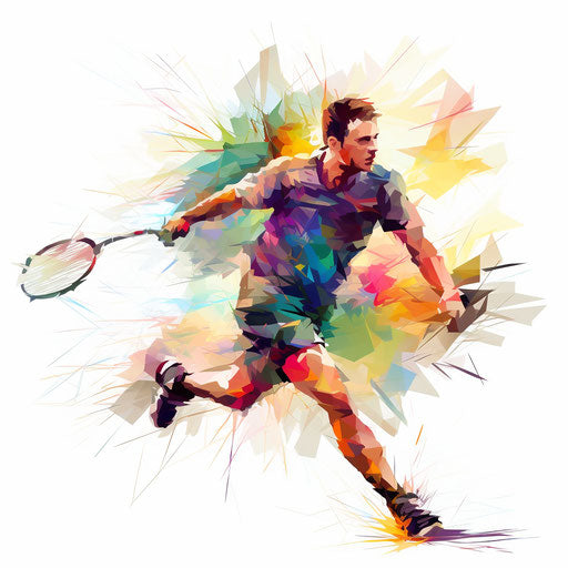 4K Vector Badminton Clipart in Impressionistic Art Style – IMAGELLA