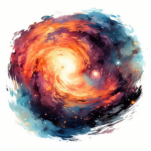 4K Galaxy Clipart in Oil Painting Style: Vector & SVG