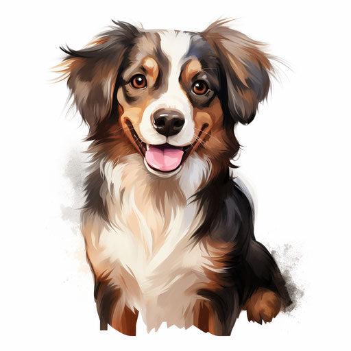 Dog Cartoon Png Clipart in Oil Painting Style: HD Vector, 4K