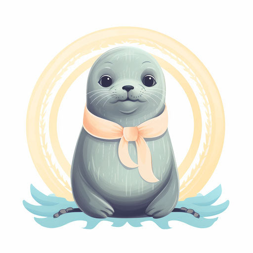 Seal Clipart in Pastel Colors Art Style: 4K Vector Clipart – IMAGELLA