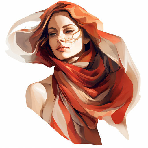 Top-Quality Scarf Clipart: Chiaroscuro Art Style, Vector, 4K – IMAGELLA