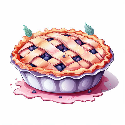 Pie Image in Pastel Colors Art Style: Vector Clipart in 4K – IMAGELLA