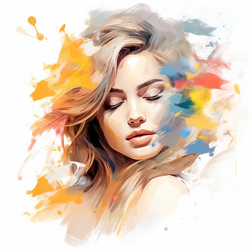 Beauty Clipart in Impressionistic Art Style: 4K & Vector