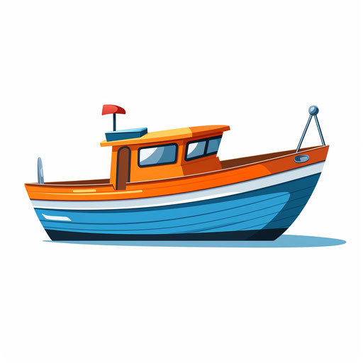 Colorful Paintings - Boat Painting Modern Minimalist