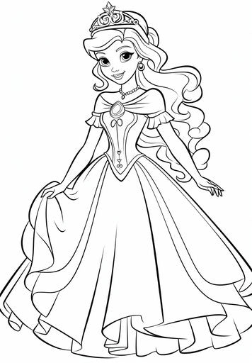 Indulge in Princess Coloring Pages - Creative Bliss – IMAGELLA