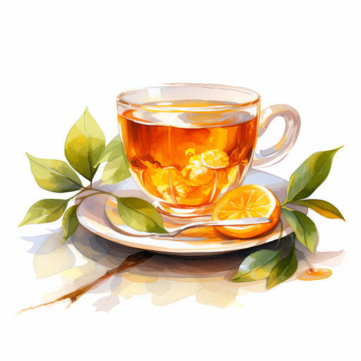 4K Tea Clipart in Oil Painting Style: Vector & SVG – IMAGELLA