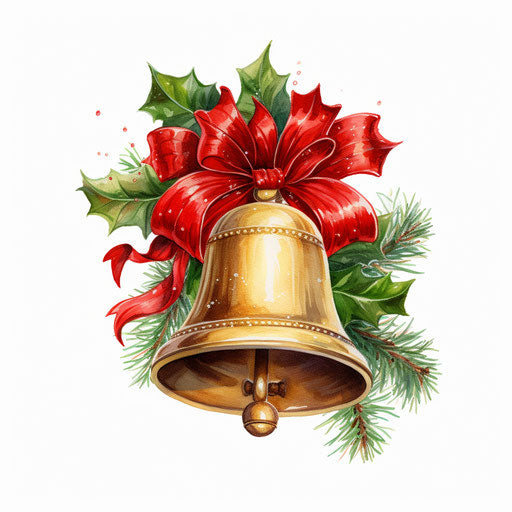 4K Christmas Bell Clipart in Oil Painting Style: Vector & SVG – IMAGELLA