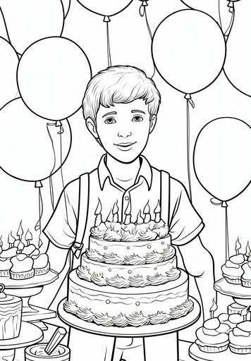 Indulge in Happy Birthday Coloring Pages - Creative Bliss – IMAGELLA