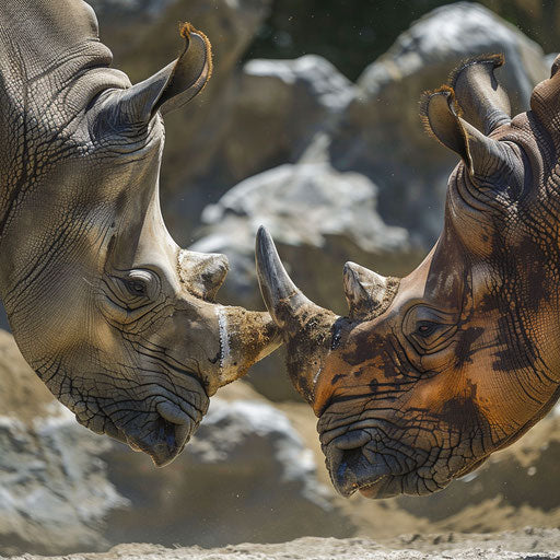 Western African Black Rhinoceros: Capture Nature in Graphic Designs