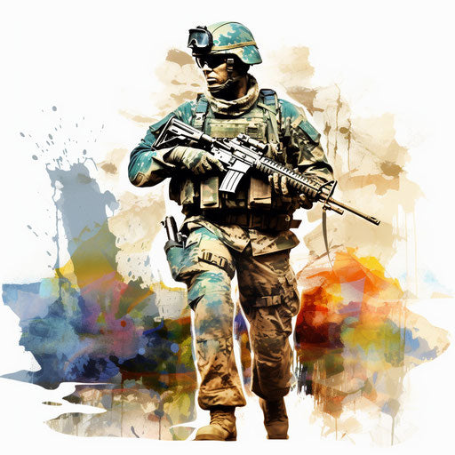 Vector & 4K Military Clipart in Impressionistic Art Style – IMAGELLA