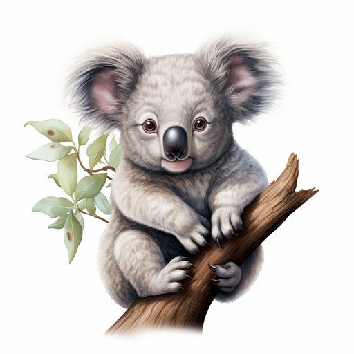 Koala Clipart in Chiaroscuro Art Style: 4K Vector & SVG – IMAGELLA