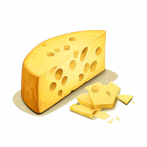 Cheese Clipart in Minimalist Art Style Illustration: 4K Vector & PNG ...