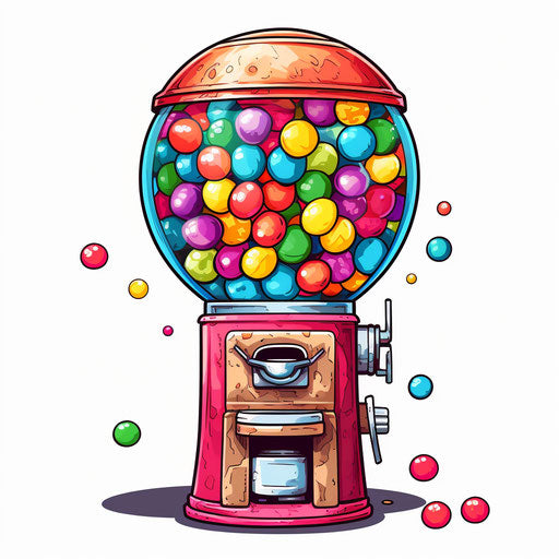 Gumball Machine Clipart: 4K & Vector in Chiaroscuro Art Style – IMAGELLA