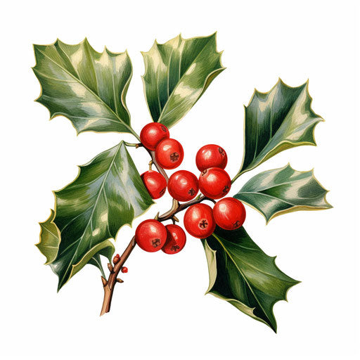 Ultra HD Holly Clipart in Oil Painting Style Style – IMAGELLA