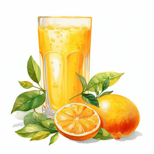 Orange Juice Clipart in Oil Painting Style Artwork: 4K Vector & PNG ...