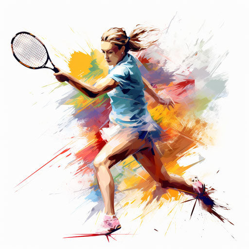 4K Vector Badminton Clipart in Impressionistic Art Style – IMAGELLA