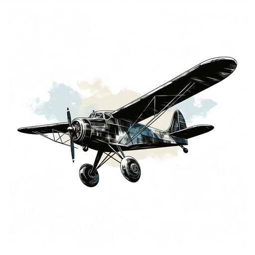 Airplane Clipart in Chiaroscuro Art Style Artwork: 4K Vector & PNG ...